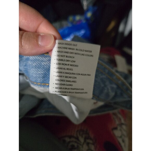 KanCan Juniors Janna High Rise 90's Flare Denim Blue Jeans Size 15/31 Button Fly - Picture 12 of 14